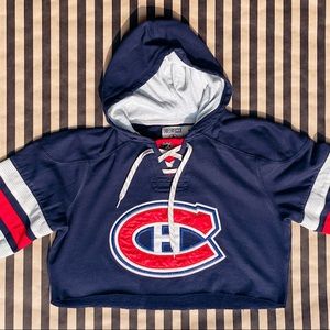 Montreal Canadiens (Habs) Vintage Crop Hoodie